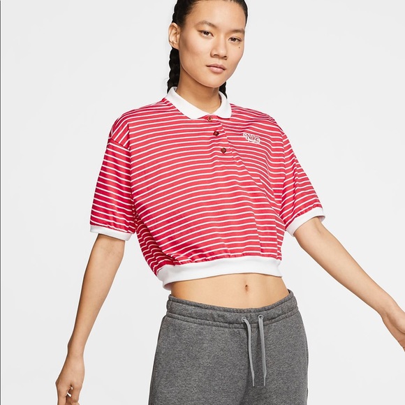 nike polo crop top